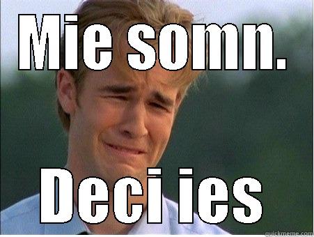 MIE SOMN. DECI IES 1990s Problems