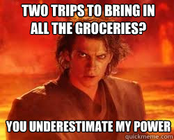 you underestimate my power two trips to bring in all the groceries? - you underestimate my power two trips to bring in all the groceries?  Misc