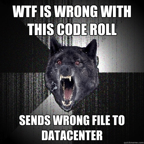 WTF IS WRONG WITH THIS CODE ROLL Sends wrong file to datacenter  Insanity Wolf