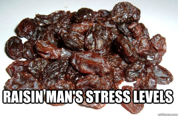  RAISIN MAN'S STRESS LEVELS  Raisin