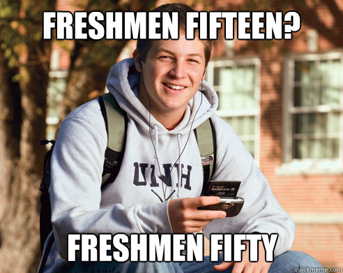 Freshmen fifteen? Freshmen fifty  College Freshman