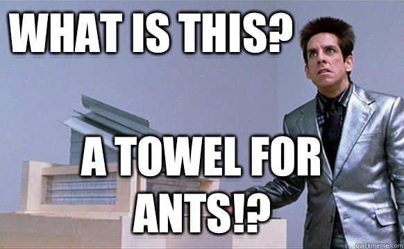 WHAT is this? a towel for ants!?  School for ants