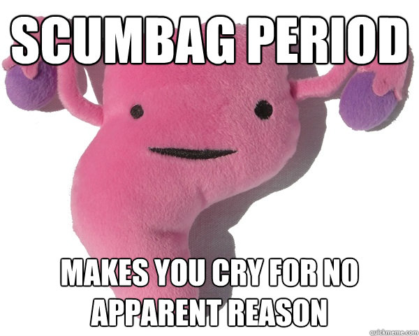Scumbag Period Makes you cry for no apparent reason  Scumbag Period