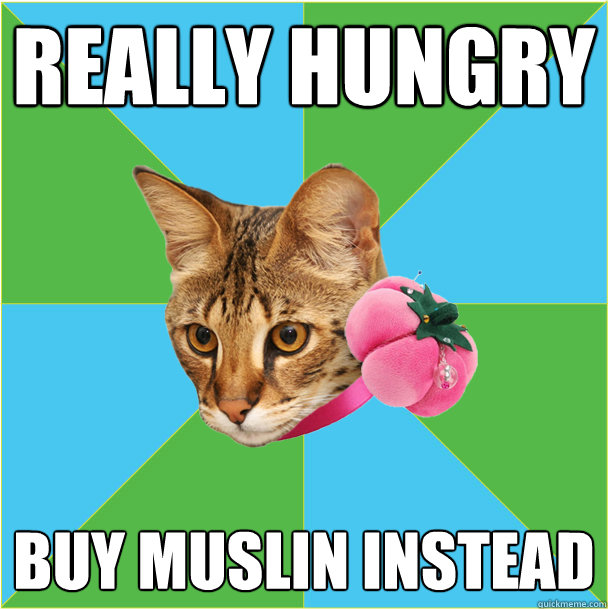 really hungry buy muslin instead  Fashion major cat
