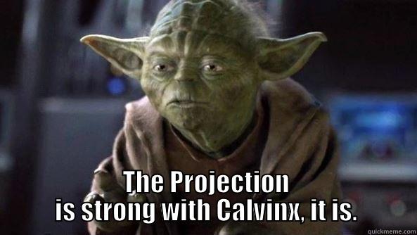  THE PROJECTION IS STRONG WITH CALVINX, IT IS. True dat, Yoda.