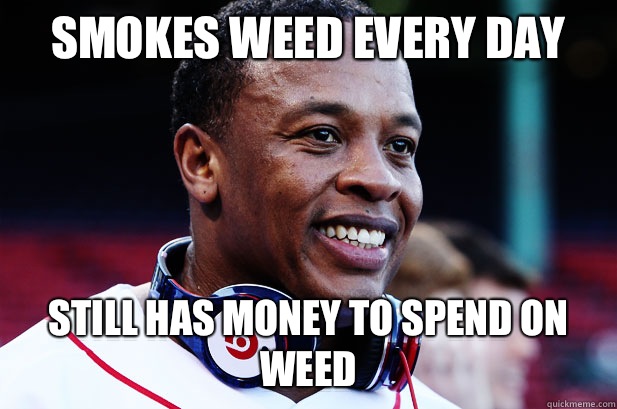 Smokes weed every day Still has money to spend on weed  Dr Dre