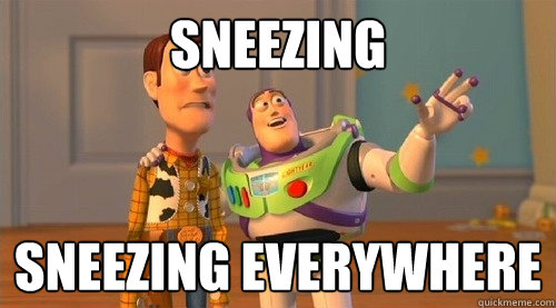sneezing sneezing everywhere  Buzz Kill
