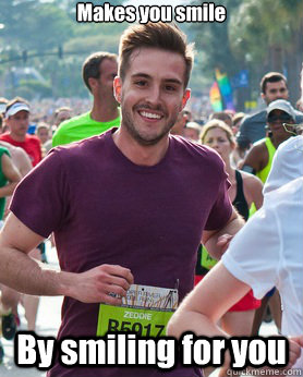 Makes you smile By smiling for you  Ridiculously photogenic guy