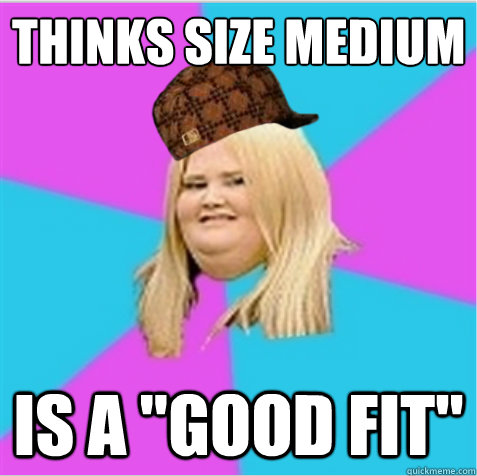 Thinks size medium is a 