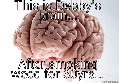 Brain on drugs - THIS IS DEBBY'S BRAIN... AFTER SMOKING WEED FOR 30YRS... Scumbag Brain