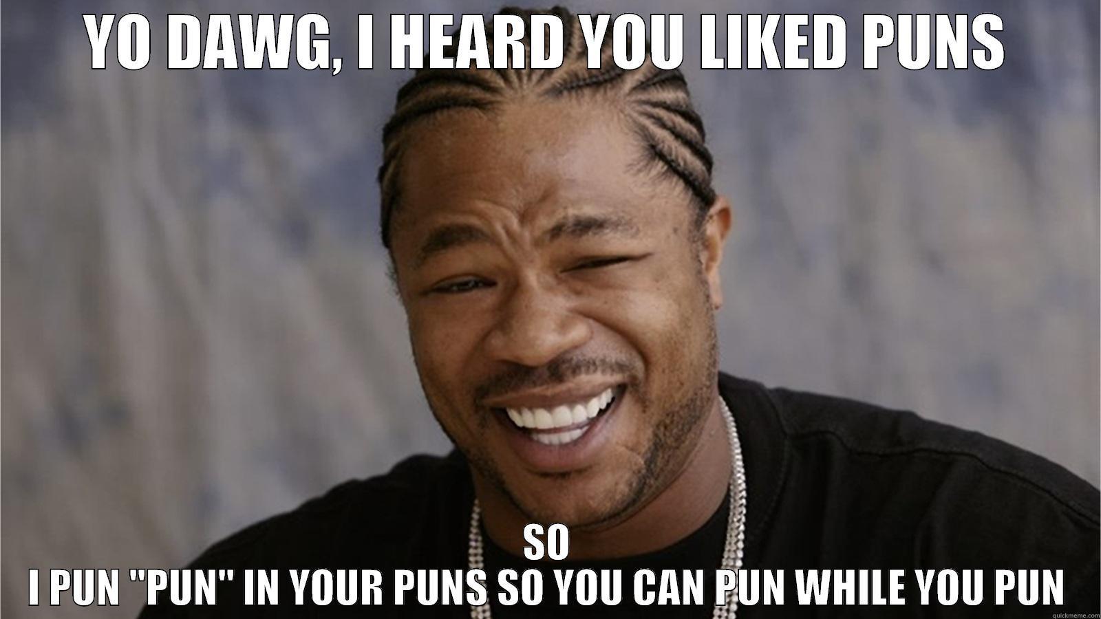 YO DAWG, I HEARD YOU LIKED PUNS SO I PUN 