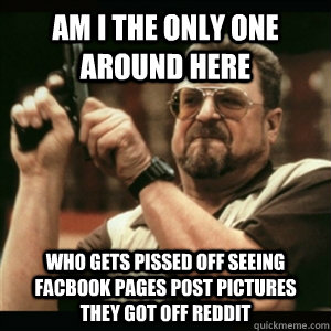 Am i the only one around here who gets pissed off seeing facbook pages post pictures they got off reddit  Am I The Only One Round Here