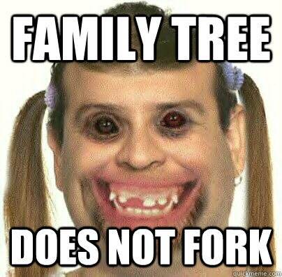 family tree does not fork  Inbred Child