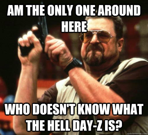 AM the only one around here who doesn't know what the hell day-z is?  Am I The Only One Around Here