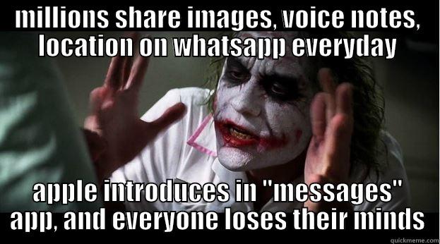 MILLIONS SHARE IMAGES, VOICE NOTES, LOCATION ON WHATSAPP EVERYDAY APPLE INTRODUCES IN 