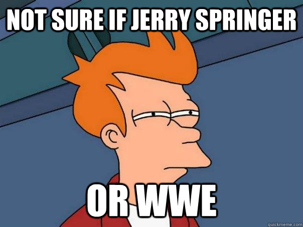 Not sure if Jerry Springer Or WWE - Not sure if Jerry Springer Or WWE  Futurama Fry