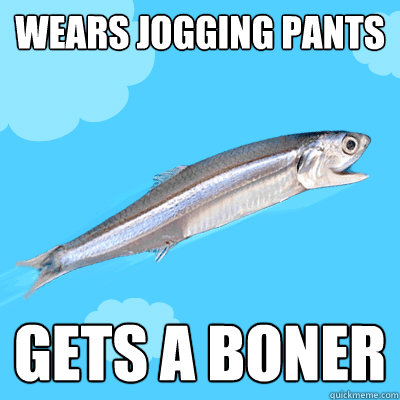 wears jogging pants gets a boner  