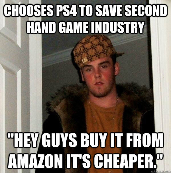 CHOOSES PS4 TO SAVE SECOND HAND GAME INDUSTRY 