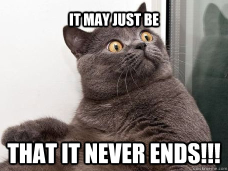 It may just be that it never ends!!! - It may just be that it never ends!!!  conspiracy cat