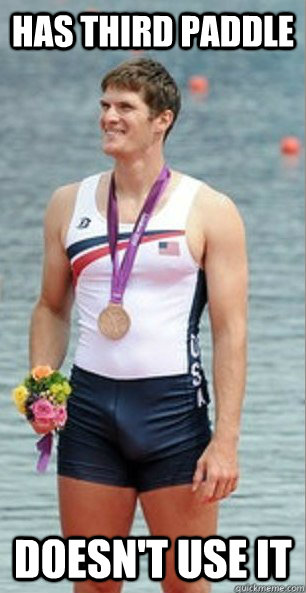 Has third paddle Doesn't use it - Has third paddle Doesn't use it  Good Guy Olympian Rower