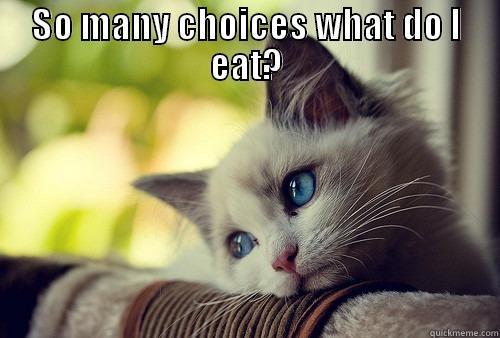 SO MANY CHOICES WHAT DO I EAT?  First World Problems Cat