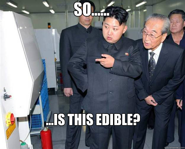 So...... ...Is this edible?   Hungry Kim Jong Un