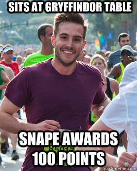 sits at gryffindor table snape awards 100 points  Ridiculously photogenic guy