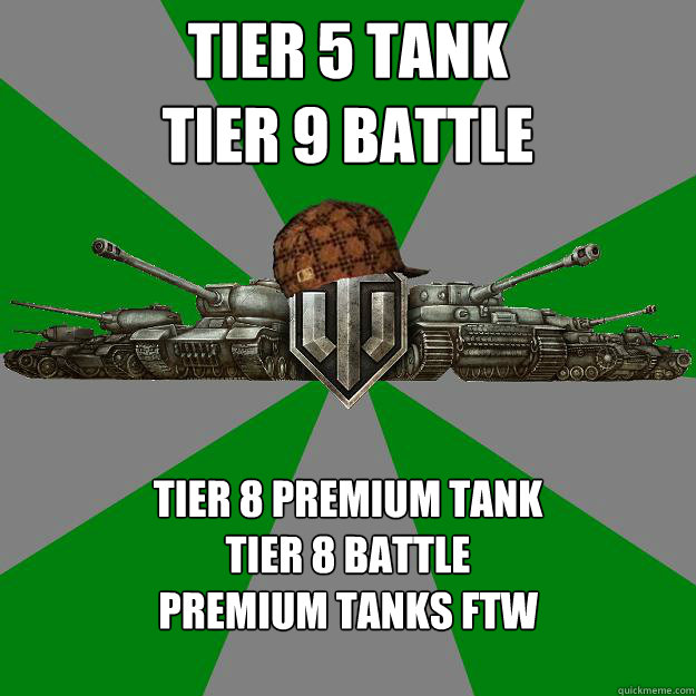 Tier 5 tank
Tier 9 Battle Tier 8 Premium Tank
Tier 8 Battle
Premium tanks ftw  Scumbag World of Tanks