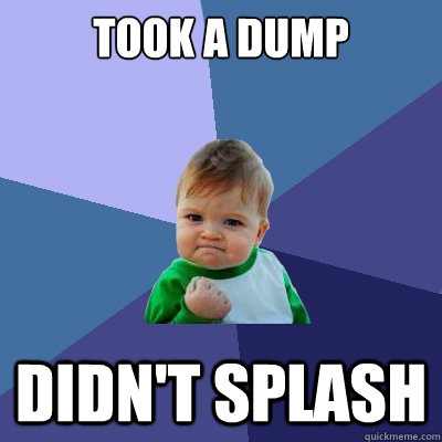 took a dump didn't splash  Success Kid