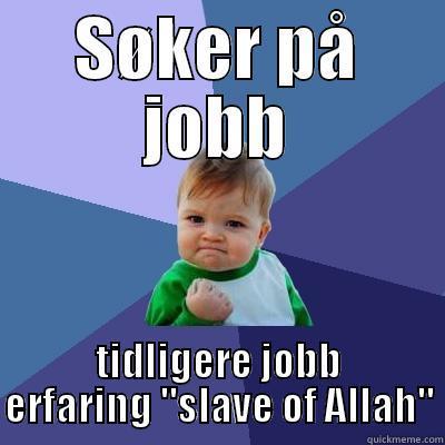 SØKER PÅ JOBB TIDLIGERE JOBB ERFARING 
