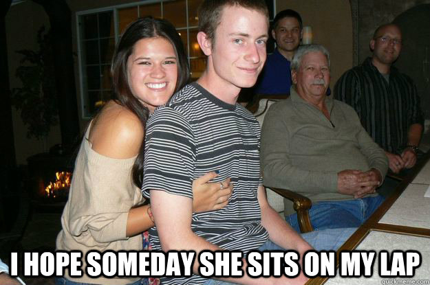  I hope someday she sits on my lap   lil guy