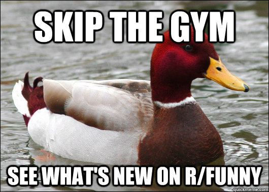 Skip the gym see what's new on r/funny  Malicious Advice Mallard
