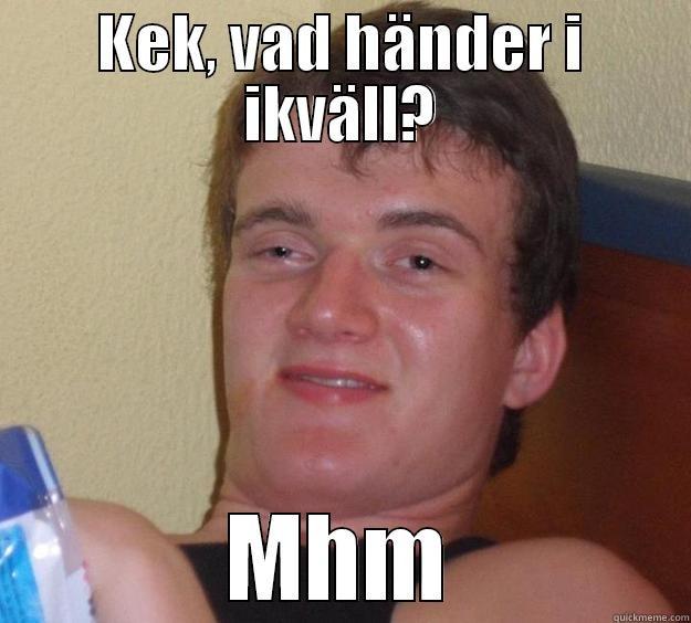 KEK, VAD HÄNDER I IKVÄLL? MHM 10 Guy