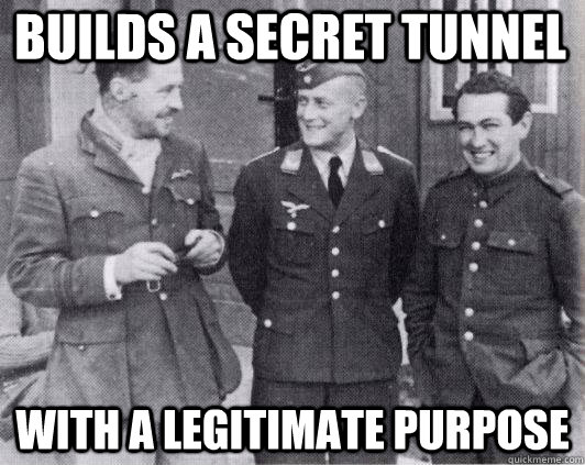 Builds a secret tunnel with a legitimate purpose  - Builds a secret tunnel with a legitimate purpose   Misc