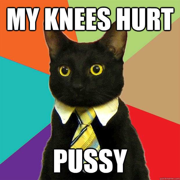 My knees hurt Pussy - My knees hurt Pussy  Business Cat