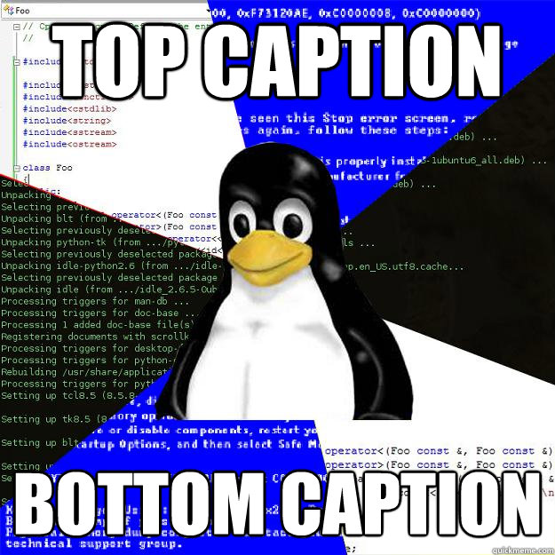 Top caption Bottom caption  Computer Science Penguin