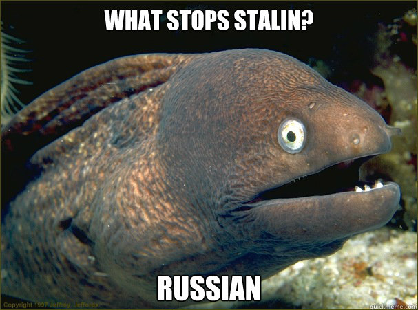 What stops stalin? Russian - What stops stalin? Russian  Bad Joke Eel