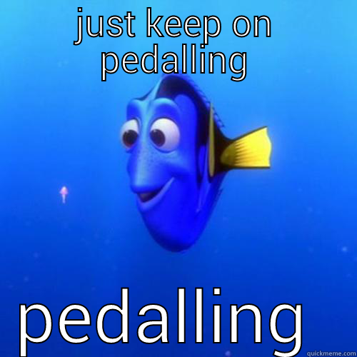 keep on pedalling - JUST KEEP ON PEDALLING PEDALLING  dory