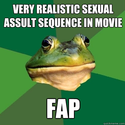 very realistic sexual assult sequence in movie fap  Foul Bachelor Frog