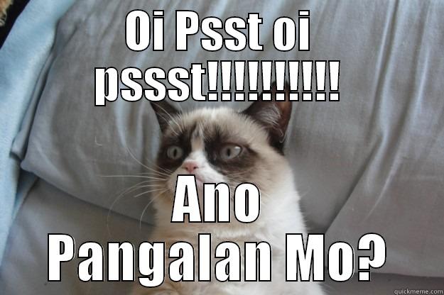 Getting In trouble again - OI PSST OI PSSST!!!!!!!!!! ANO PANGALAN MO? Grumpy Cat