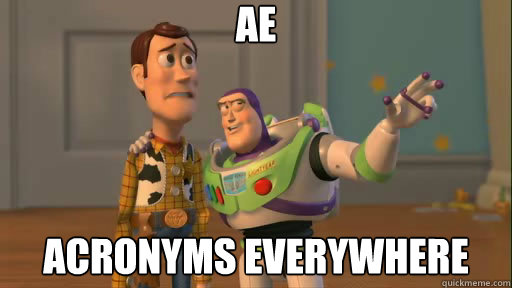 AE acronyms everywhere  Everywhere