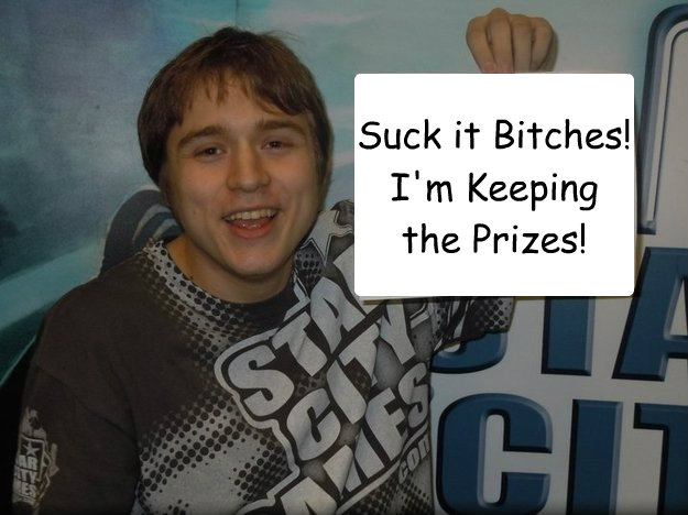 Suck it Bitches! I'm Keeping the Prizes!  Balloon 2 goes here - Suck it Bitches! I'm Keeping the Prizes!  Balloon 2 goes here  Alex Bertoncini Cheat