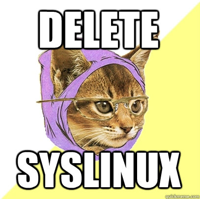 Delete Syslinux  Hipster Kitty