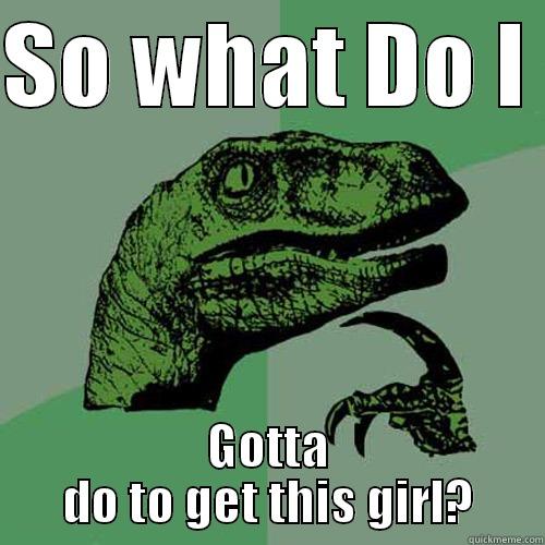 SO WHAT DO I  GOTTA DO TO GET THIS GIRL? Philosoraptor