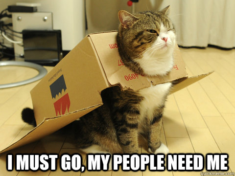  I must go, my people need me  