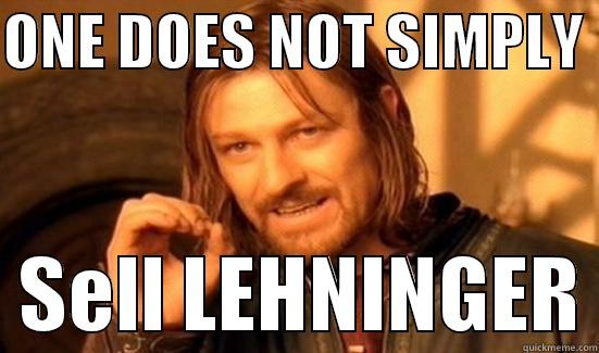 ONE DOES NOT SIMPLY    SELL LEHNINGER Boromir