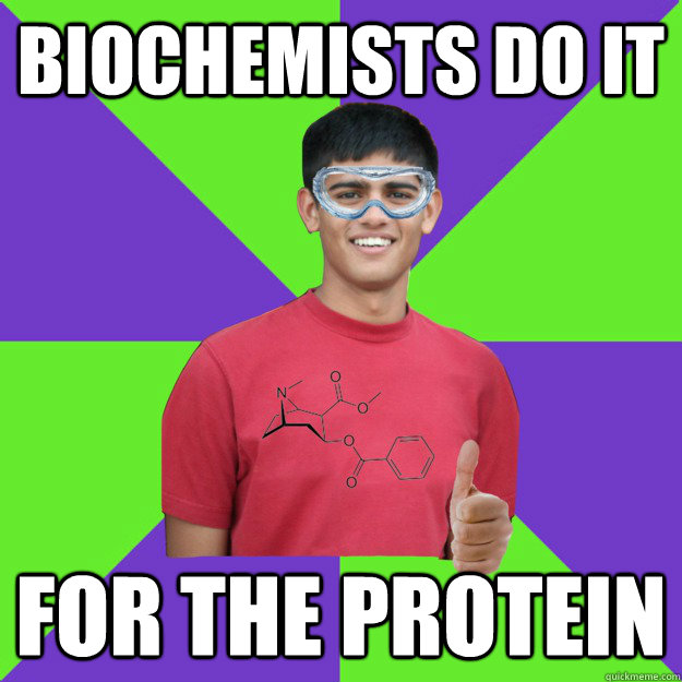 BioChemists do it for the protein  