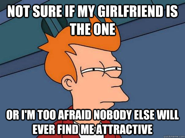 Not sure if my girlfriend is the one or i'm too afraid nobody else will ever find me attractive   Futurama Fry