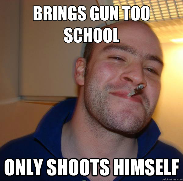 brings gun too school Only shoots himself - brings gun too school Only shoots himself  Misc