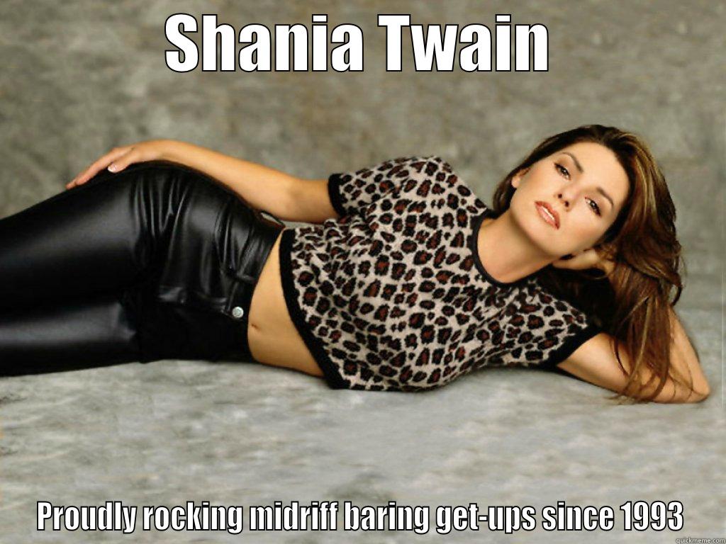 SHANIA TWAIN PROUDLY ROCKING MIDRIFF BARING GET-UPS SINCE 1993 Misc